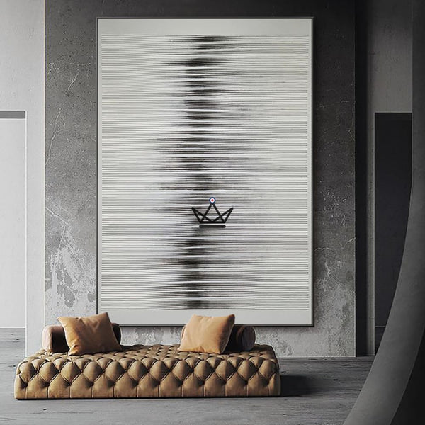 Peinture à l'huile sur toile XXL - Voyageur Textura - - toile - Cadeau, Noël, Anniversaire, Original, Fête des pères, fête des mères - Atelier Atypique