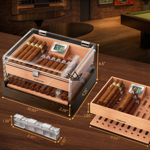 Aerion Vault Luxury Cigar Humidor – Elegance and Transparency