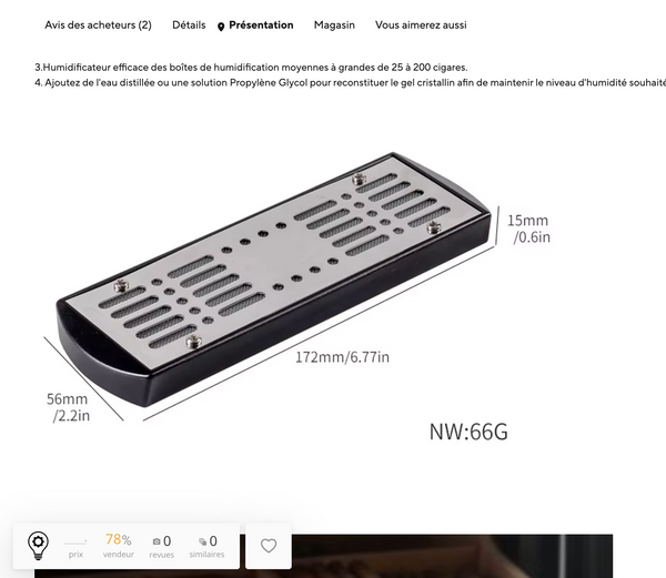 Zigarrenbefeuchter - Polaris Cell