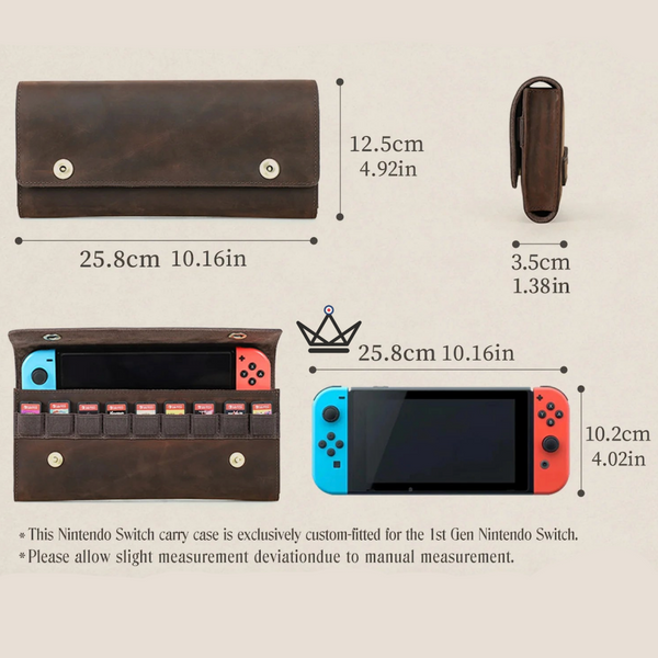Customizable Leather Case Nintendo Switch 1st & 2nd Generation — VOYAGEUR Mario