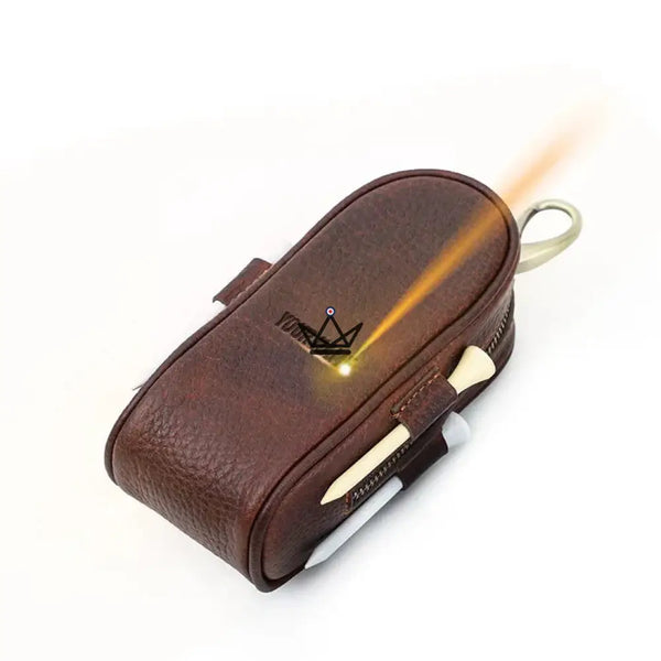 Customizable Leather Golf Ball Case – Voyageur Links | 3 Balls, 4 Tees – 2/10