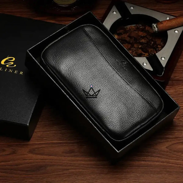 Cave à cigare de voyage en cuir - SPECTRUM STYLE - - cave a cigare - Cadeau, Noël, Anniversaire, Original - Atelier Atypique