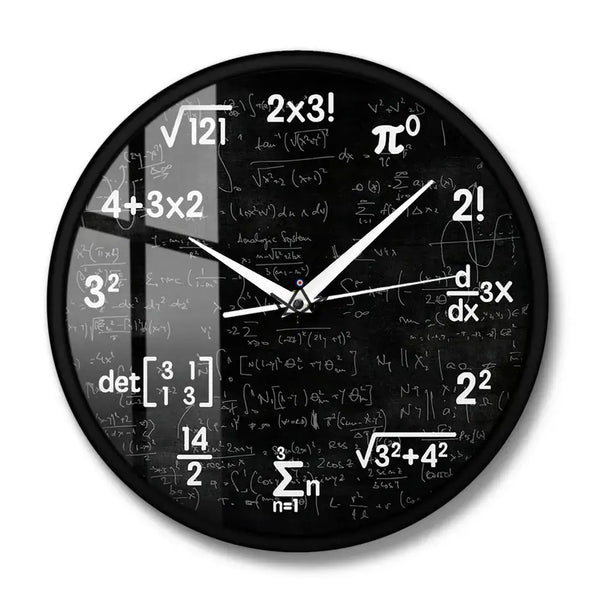 Blackboard math equations wall clock - THEOREMA