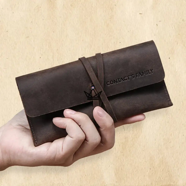 Customizable Leather Pen and Pencil Case – Voyageur Spool – 8/9