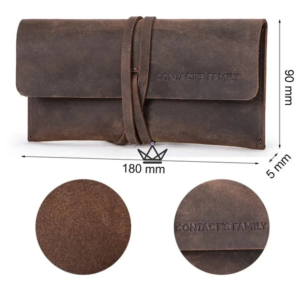 Customizable Leather Pen and Pencil Case – Voyageur Spool – 7/9