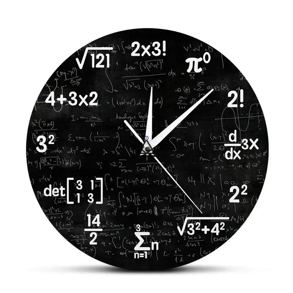 Blackboard math equations wall clock - THEOREMA