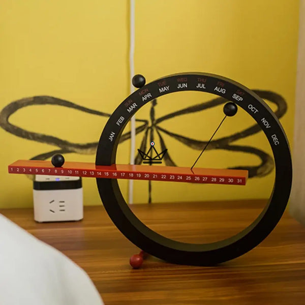 Magnetic round wall-mounted perpetual ball calendar - CALENDA