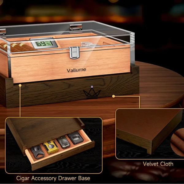 Aerion Vault Luxury Cigar Humidor – Elegance and Transparency