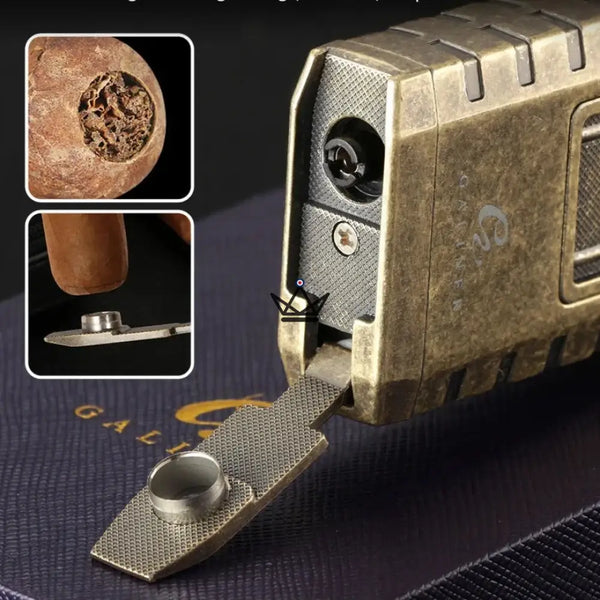 Pack Prestige Briquet et Coupe-Cigare - Héritage Edition - - Briquet - Cadeau, Noël, Anniversaire, Original, Fête des pères, fête des mères - Atelier Atypique