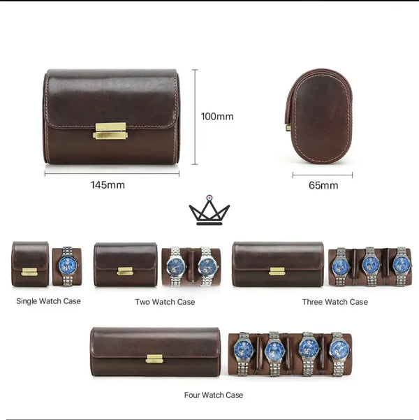 Customizable Leather Travel Watch Case for 1 to 4 Watches — Voyageur CAPSULE – 17/17