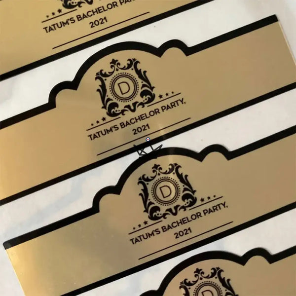 Customizable black and gold cigar bands, hot foil stamping — COAT OF ARMS – 2/5