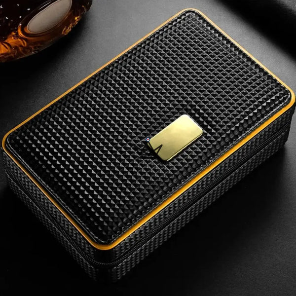 Cave à cigare de voyage - SIGNATURE STYLE - - - Cadeau, Noël, Anniversaire, Original, Fête des pères, fête des mères - Atelier Atypique