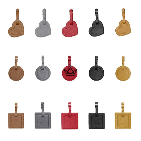 Personalisierbarer Gepäckanhänger aus Leder – Voyageur-Wappen