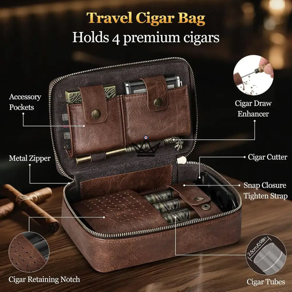 Travel cigar humidor and accessories — Magyars Crystal – 2/12