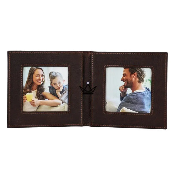 Customizable folding double leather photo frame — Traveler SOUVENIR, Default Title
