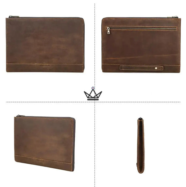 Customizable leather sleeve for 13" and 14" MacBook — TRAVERSÉE Traveler – 12/15