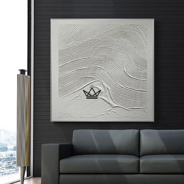 Peinture à l'huile sur toile XXL - Voyageur Textura - - toile - Cadeau, Noël, Anniversaire, Original, Fête des pères, fête des mères - Atelier Atypique