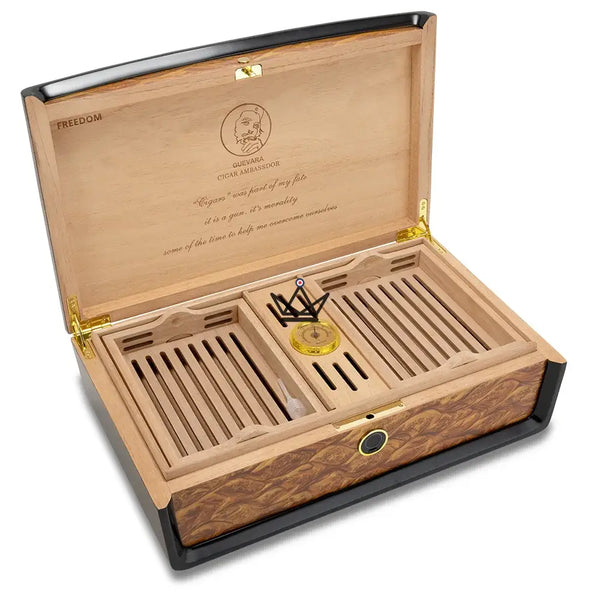 Cave à cigares à ouverture par Empreinte Digitale - Guevara Élégance - - - Cadeau, Noël, Anniversaire, Original, Fête des pères, fête des mères - Atelier Atypique