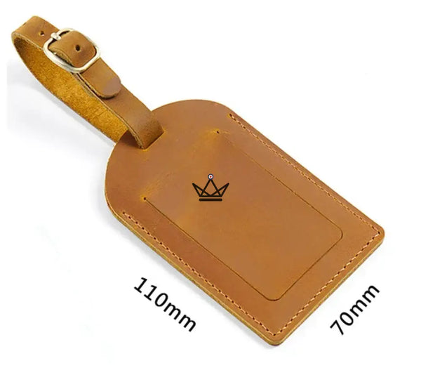 Customizable Leather Luggage Tag – Traveler Tag