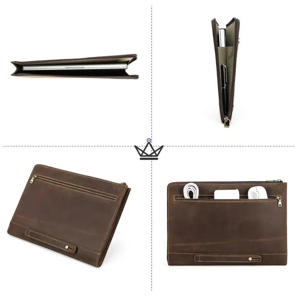 Customizable leather sleeve for 13" and 14" MacBook — TRAVERSÉE Traveler – 13/15