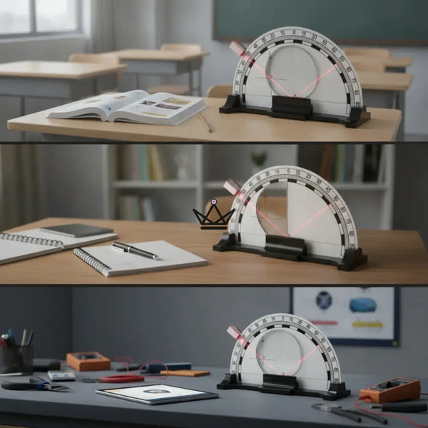 Optical demonstrator for light reflection and refraction - DIOPTRA