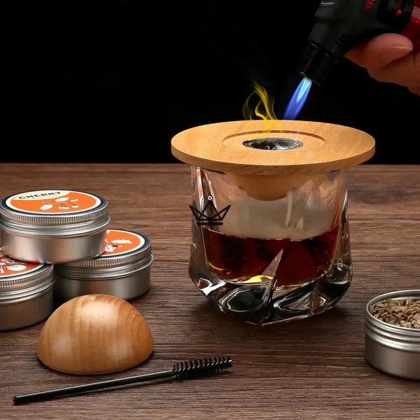 Cocktail smoker kit for smoky flavors — SMOKER, Saturn / Beech (Light wood)