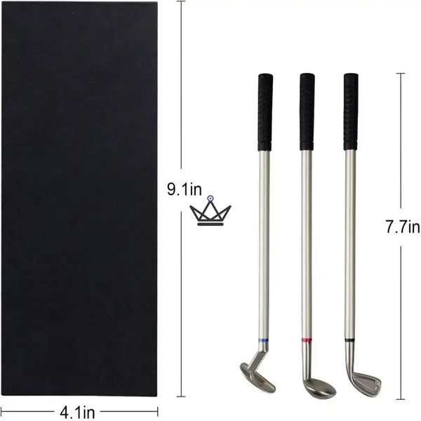 Golf club pen set, golfer desk gift - BIRDIE