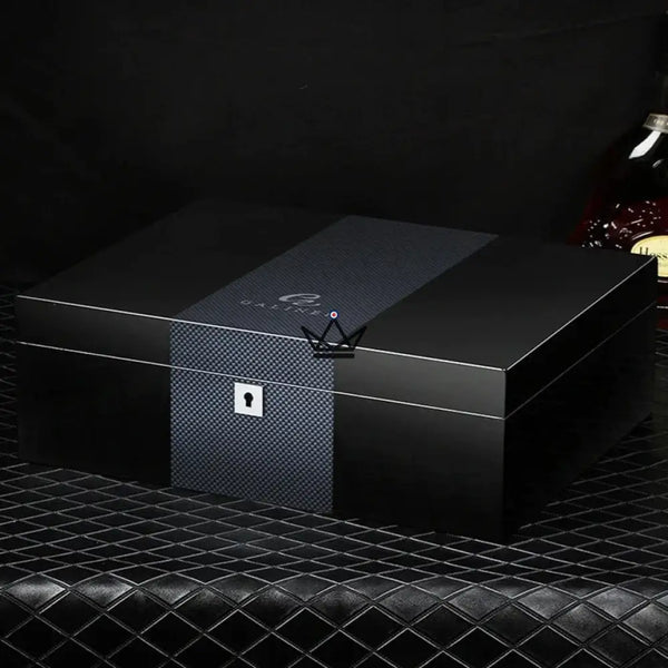 Cave à Cigares - DUAL CARBON - - cave a cigare - Cadeau, Noël, Anniversaire, Original - Atelier Atypique