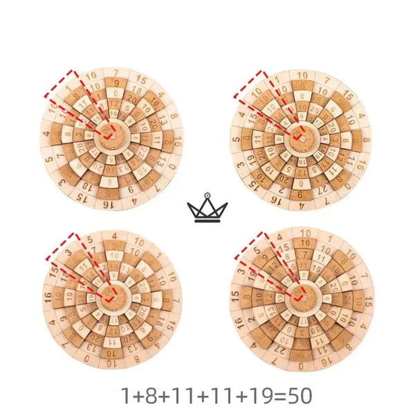 Casse-Tête Mathématique - Addition des Anneaux pour Atteindre 50 - - casse-tete - Cadeau, Noël, Anniversaire, Original, Fête des pères, fête des mères - Atelier Atypique