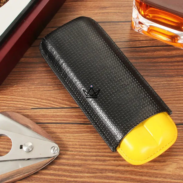 Etui à cigare de voyage en cuir - DUALGRID - - - Cadeau, Noël, Anniversaire, Original, Fête des pères, fête des mères - Atelier Atypique