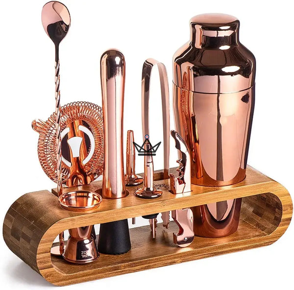 10-piece bar set on bamboo stand — MIXOLOGIST – 2/8