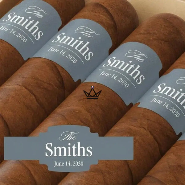 Customizable groomsmen cigar bands, 28 colors — GROOMSMAN – 5/9