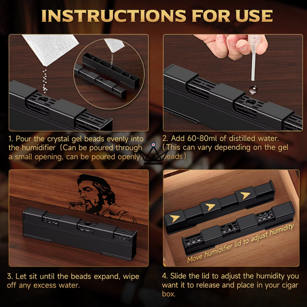 Zigarrenbefeuchter – Linear Crystal Duo (2er-Set)