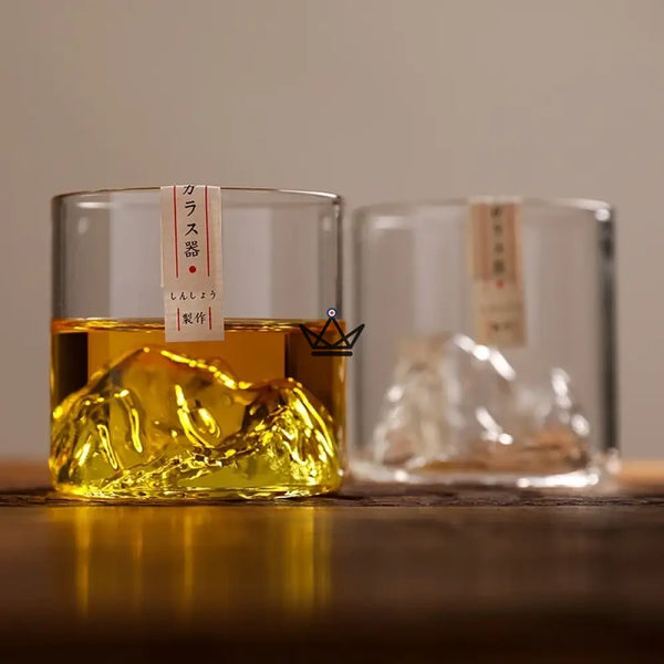 3D mountain whiskey glass in wooden gift box — SUMMIT – 2/8