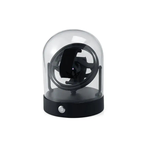 Single watch winder under a glass dome with gyroscopic rings — ASTROLABE – 11/11