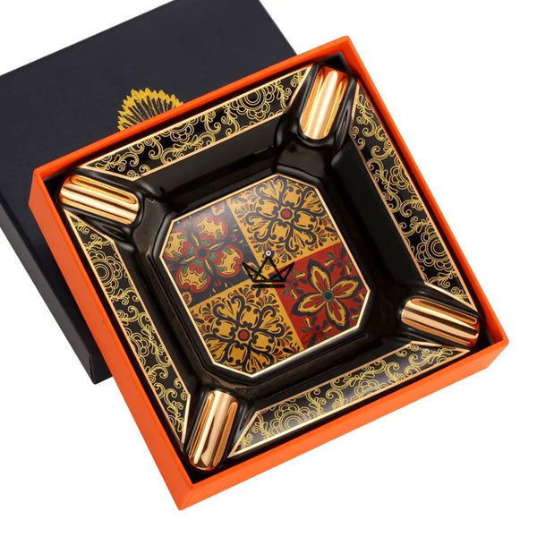 Cendrier à Cigare de Luxe - Lys Impérial - - cendrier - Cadeau, Noël, Anniversaire, Original, Fête des pères, fête des mères - Atelier Atypique