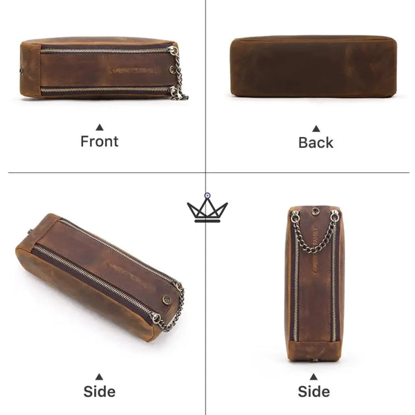 Customizable leather pencil and pen case — Voyageur SKETCH – 7/8