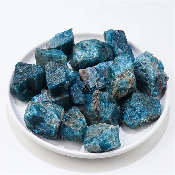 Raw collectible minerals, natural stones sold individually or in bags — LITHOS, Blue Apatite / 1 piece