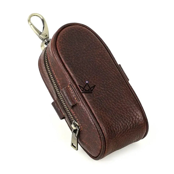 Customizable Leather Golf Ball Case – Voyageur Links | 3 Balls, 4 Tees – 10/10