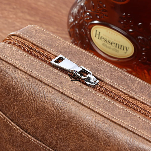 Cave à cigare de voyage en cuir - SOCRATE STYLE - - cave a cigare - Cadeau, Noël, Anniversaire, Original - Atelier Atypique