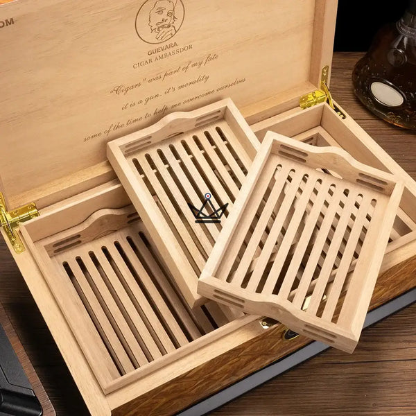 Cave à cigares à ouverture par Empreinte Digitale - Guevara Élégance - - - Cadeau, Noël, Anniversaire, Original, Fête des pères, fête des mères - Atelier Atypique