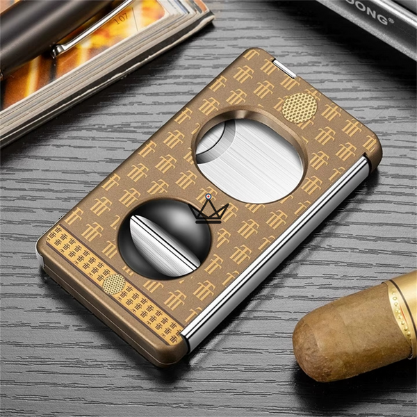Elite Slice Cigar Cutter — 3 Cuts in 1 (Straight, V, Punch), Stainless Steel & Premium Resin, 6 Finishes, Gift Box Included