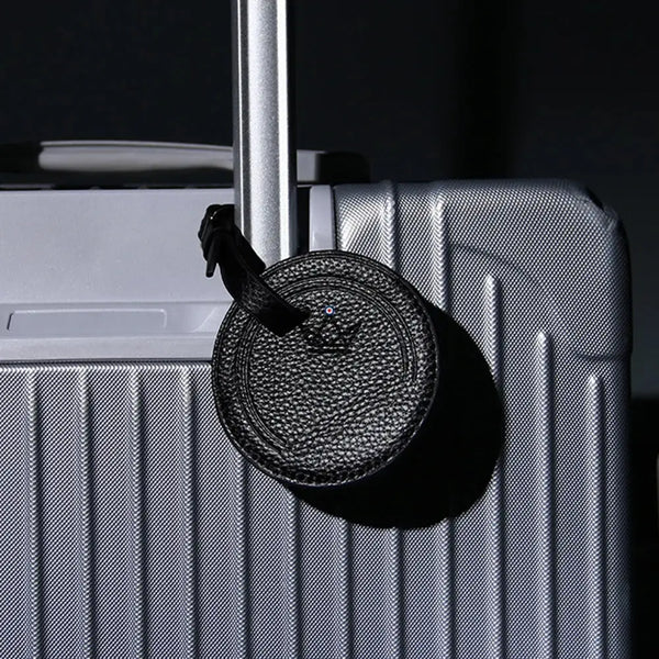 Personalisierbarer Gepäckanhänger aus Leder – Voyageur-Wappen