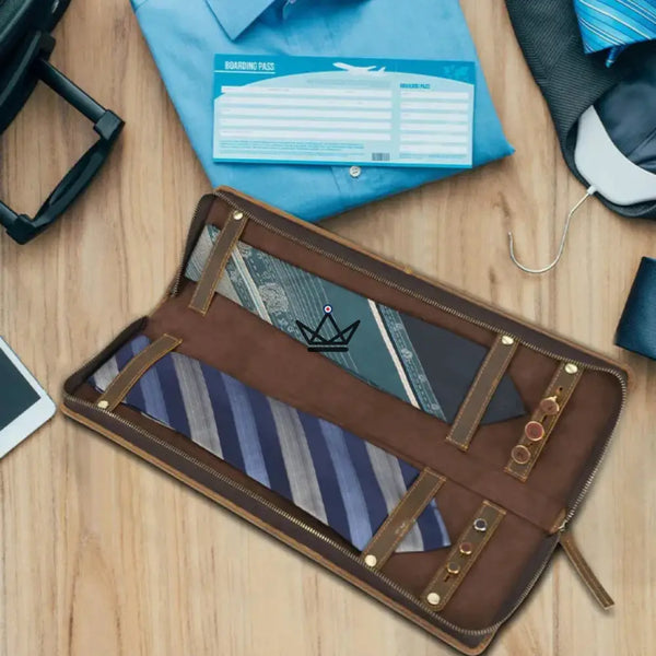 Customizable leather tie case - Voyageur Windsor – 4/11