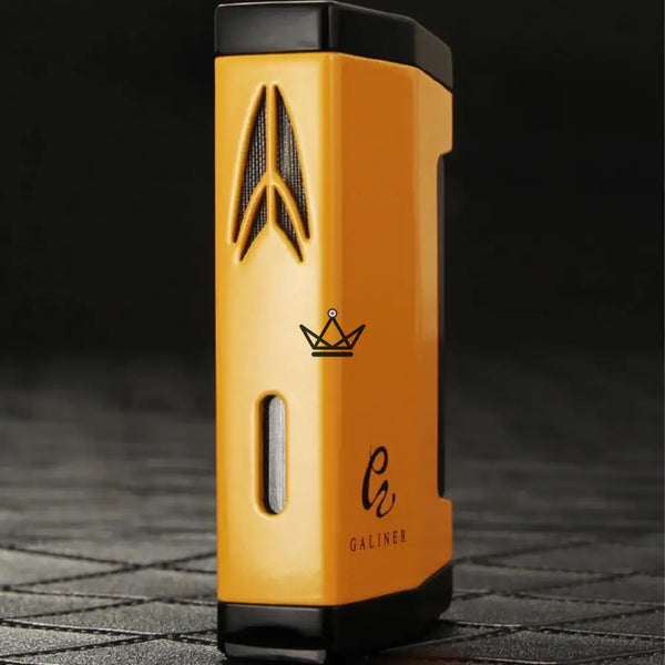 GOLDYR Lighter & Cigar Cutter Set — Blue Flame Torch + 64mm Cigar Cutter | Yellow or Black – 5/17