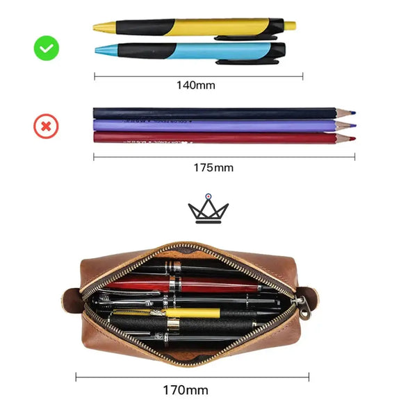 Customizable Leather Pouch - Pens & Glasses - VOYAGEUR Orion – 6/9