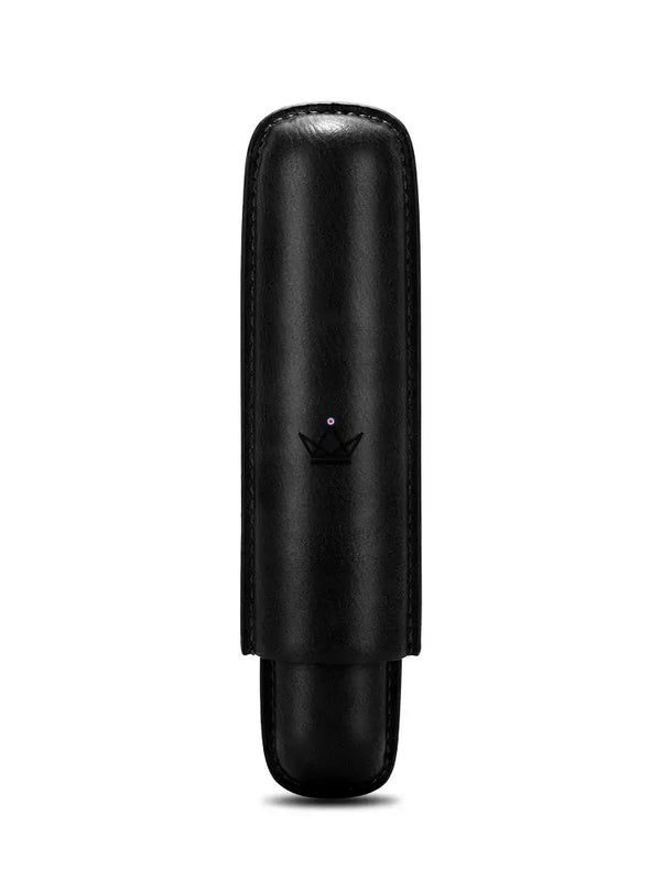 Telescopic cowhide leather single cigar case — SOLITAIRE – 30/30