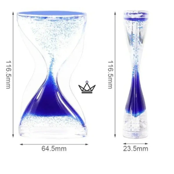Liquid drip hourglass, stress-relief oil timer — PLUVIA – 6/9