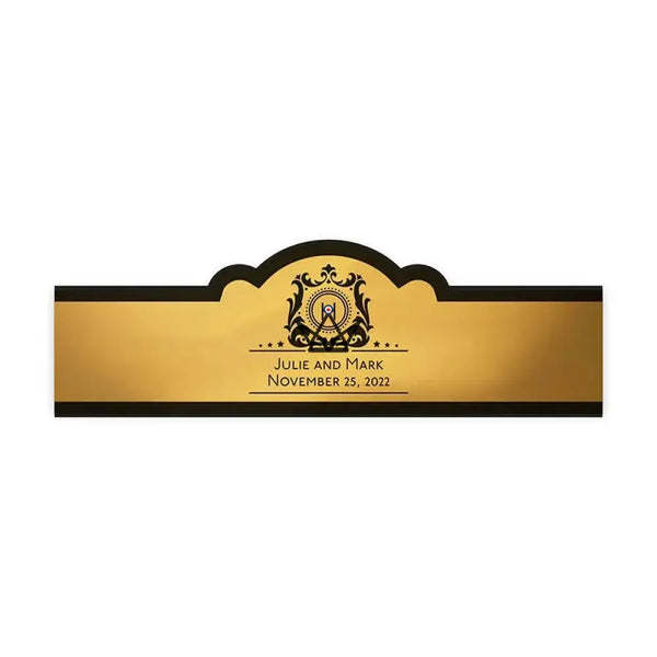 Customizable black and gold cigar bands, hot foil stamping — COAT OF ARMS – 5/5