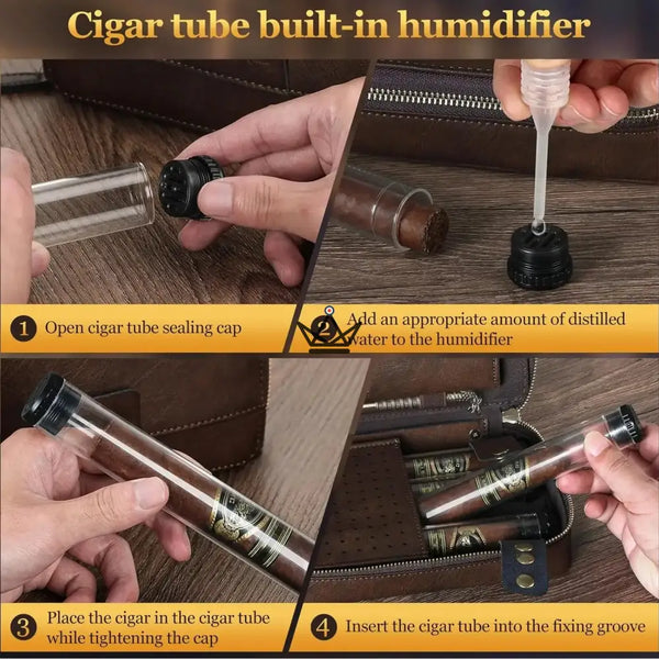 Travel cigar humidor and accessories — Magyars Crystal – 4/12